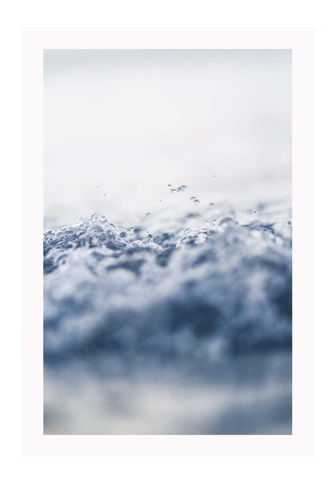waves splash blue sky framed art print